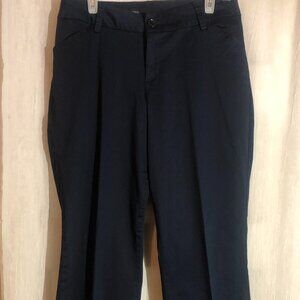 Navy Blue Lee Modern Series Curvy Fit Slacks Size 12